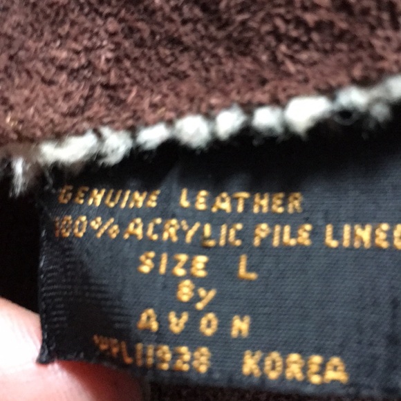 Brown suede glove fleece lined - Picture 5 of 7